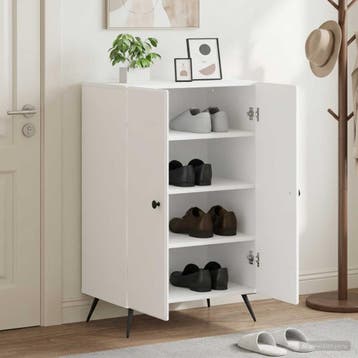 vidaXL Schoenenkast BREDA 59,5 x 39,5 x 90 cm Bewerkt hout, Verzenden, Nieuw