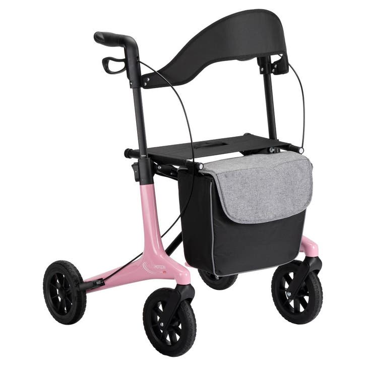 MultiMotion Carbon rollator met softwielen - Maat M - Roze, Diversen, Rollators, Ophalen of Verzenden