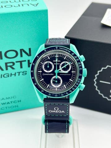 Omega x Swatch - MoonSwatch “Mission on Earth – Polar, Sieraden, Tassen en Uiterlijk, Horloges | Heren, Nieuw