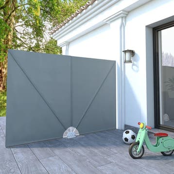 vidaXL Terrasscherm inklapbaar 240x160 cm grijs, Verzenden, Nieuw