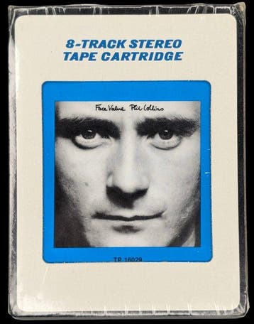 Phil Collins - Face Value - Sealed - 8-track tape - 1981, Nieuw in verpakking