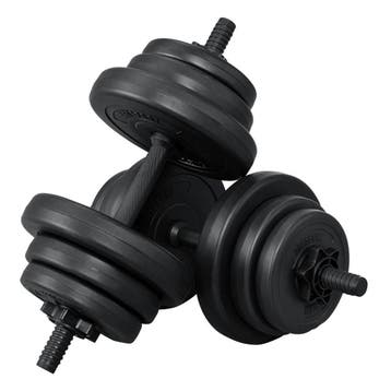 Halterset / Dumbells 20 kg - 2-delig - Zandgevuld, Sport en Fitness, Fitnessmaterialen, Verzenden, Nieuw