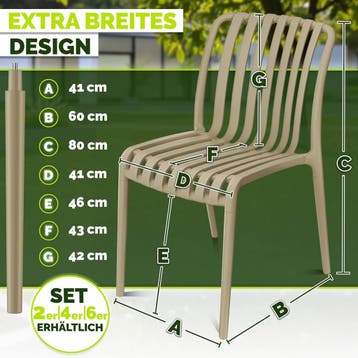 Tuinstoelen - Weerbestendig - Set van 2 - Taupe - Tillvex®, Tuin en Terras, Tuinstoelen, Verzenden, Zo goed als nieuw