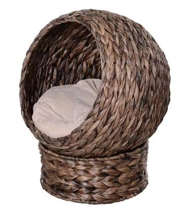Rotan Kattenmand – Verhoogd Kattenbed met Zacht Kussen, Dieren en Toebehoren, Verzenden, Nieuw
