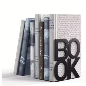 Metalen Boekensteun L-Vorm met Antislip voor Plank of Bureau, Verzenden, Nieuw