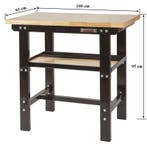 Werkbank 100 cm met hardhouten blad - zwart, Ophalen of Verzenden, Nieuw