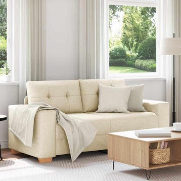 vidaXL Loveseat Bank Linnen 180x77x82 cm, Verzenden, Nieuw, Stof, Minder dan 150 cm