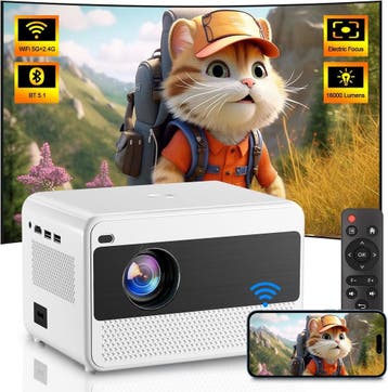 Draagbare Projector 4K WiFi | Tweedekansje | OP=OP, Audio, Tv en Foto, Beamers, LED, Ophalen of Verzenden, Zo goed als nieuw, Full HD (1080)