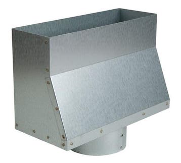 Rechte roosterschoen 305 x 102mm met aansluiting Ø 125mm, Verzenden, Nieuw