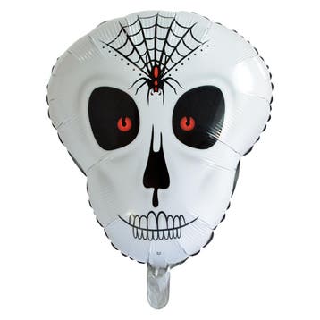 Folieballon Schedel Halloween (50x62cm), Ophalen of Verzenden, Nieuw