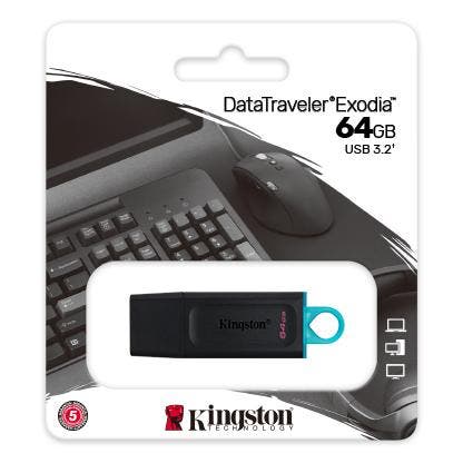 MediaHolland® 64GB Kingston DataTraveler Exodia USB 3.2, Computers en Software, USB Sticks, Verzenden