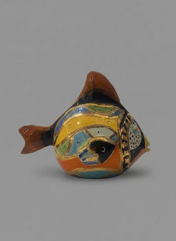 Daniele Cerù (Lucca - 1970) - sculptuur, Pesce - 29 cm -