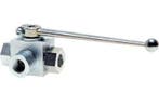 L-boring G 1/8 inch 3-Weg Hydraulische Stalen Kogelkraan, Verzenden, Nieuw