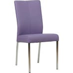 Set van 4 Leren eetkamerstoelen Comfort - Toledo Lila, Ophalen of Verzenden, Nieuw, Leer, Vijf, Zes of meer stoelen