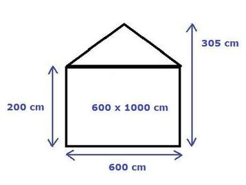 Classic Plus Partytent PVC 6x10x2 mtr in Wit-Grijs, Verzenden, Nieuw, 2 meter of meer, Partytent