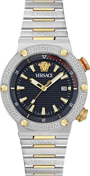 Versace VE8G00424 Greca Logo horloge 43 mm, Overige merken, Staal, Verzenden, Polshorloge