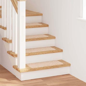 vidaXL Antislip Trapmatten 15 st 60 x 25 cm Crème PP, Verzenden, Nieuw