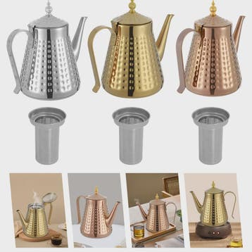 RVS Theepot met Infuser - 1.65L - Anti-Roest - Ideaal voor T, Verzenden, Nieuw