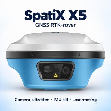 SpatiX X5 RTK GPS GNSS rover compleet, laser, demo in Soest, Ophalen of Verzenden