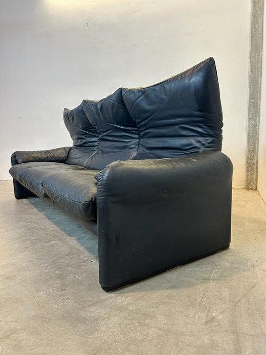 Cassina - Vico Magistretti - Sofa - Maralunga - Leder, Antiek en Kunst, Kunst | Designobjecten