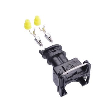 AMP 2pin female connector with pins (AirT/waterT/injectors), Ophalen of Verzenden, Nieuw