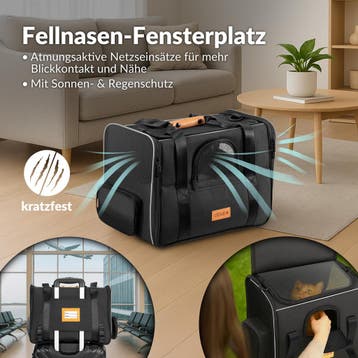 Kattentransportbox antraciet 44x34x31cm tot 20kg, Verzenden, Nieuw