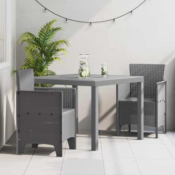 vidaXL 3 st Lichtgrijs, Verzenden, Nieuw, 3 zitplaatsen