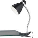 LED Klemlamp - Trion Sora - E27 Fitting - Mat Zwart - Metaal, Huis en Inrichting, Ophalen of Verzenden, Nieuw, Metaal