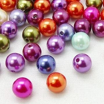 25 x Assortiment mix gekleurde acryl parels 6 mm – gat 1.., Ophalen of Verzenden, Nieuw, Kraal