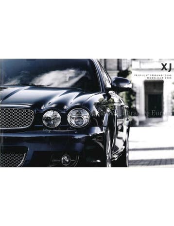 2008 JAGUAR XJ PRIJSLIJST NEDERLANDS, Nieuw, Author