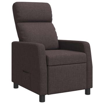 vidaXL Relaxfauteuil Donkerbruin Stof, Verzenden, Nieuw