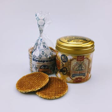 8 Stroopwafels in blik Bakkersfiets, Ophalen of Verzenden, Nieuw