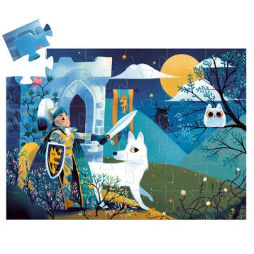 Djeco puzzel ridder volle maan - 36 van €13,99 voor €7,00, Ophalen of Verzenden, Nieuw