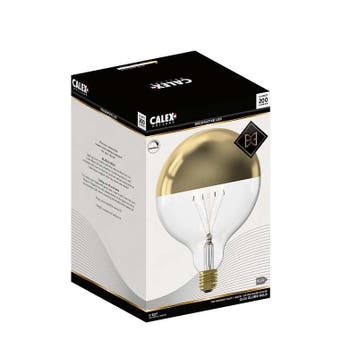 Calex Filament LED Lamp Globe Mirror Gold Ø125mm E27 6W, Ophalen of Verzenden, Nieuw
