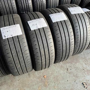 4 x Goodyear 205-55-17 Zomerbanden 5,5mm, Gebruikt, 17 inch, Band(en), Personenwagen