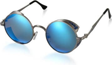 Oogbescherming retro blauw | retourdeal 29% korting, Overige merken, Zonnebril, Blauw, Nieuw