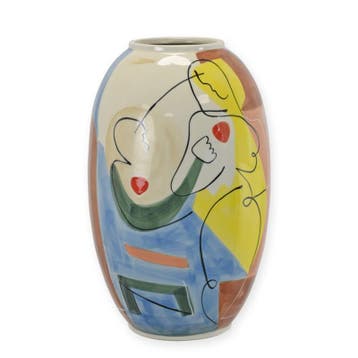 A PORCELAIN VASE HANDPAINTED (Beeldjes - Decoratie), Verzenden, Nieuw