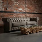Chesterfield XL Leder | 3 Zits, Huis en Inrichting, Banken | Bankstellen, Ophalen of Verzenden, Nieuw