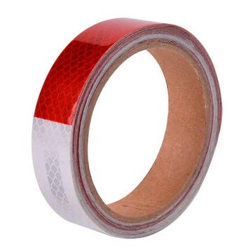 Reflecterende tape - ROOD WIT - 3 meter - 25mm, Ophalen of Verzenden