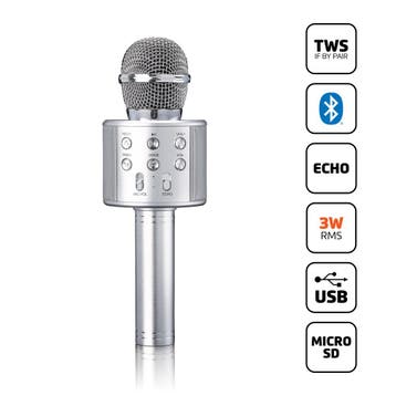 Lenco Karaokemicrofoon met Bluetooth-luidspreker, USB en Mic, Audio, Tv en Foto, Karaoke-apparatuur, Verzenden, Zo goed als nieuw