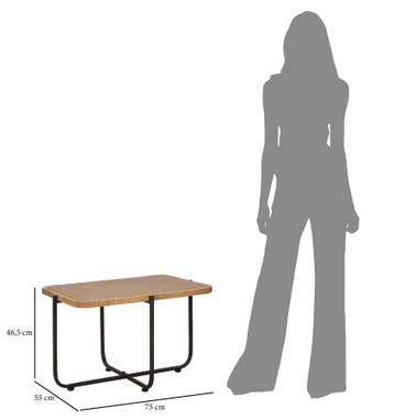 SALONTAFEL CEBU CM 75X55X46,5 - 1425930000, Huis en Inrichting, Ophalen of Verzenden, Nieuw