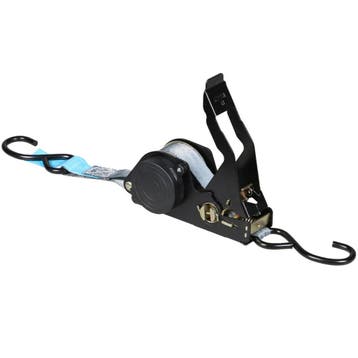 Zelfoprollende Spanband 25 mm 0,5 ton 3M grijs met S-haken, Verzenden, Nieuw