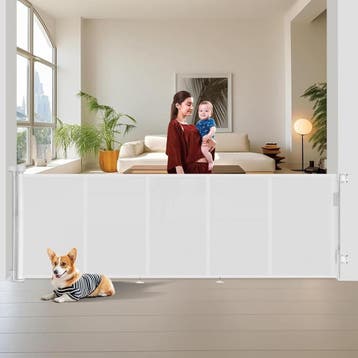Veiligheidshek Huisdieren | 3m Grijs | Tweedekansje, Kinderen en Baby's, Traphekjes, Overige materialen, Oprolhekje, Ophalen of Verzenden