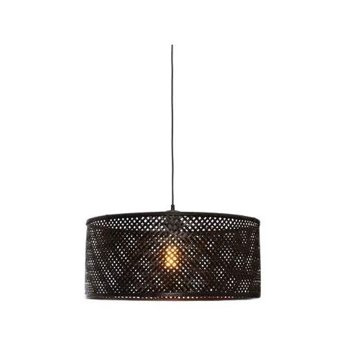 Good & Mojo Good&mojo Hanglamp Java - Bamboe Zwart - Ø50cm -, Huis en Inrichting, Lampen | Hanglampen, Nieuw, Overige materialen
