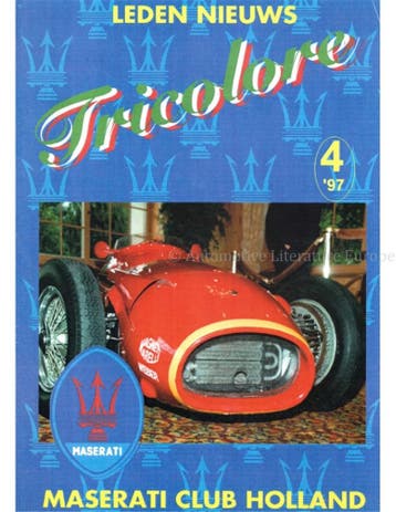 1997-4 TRICOLORE, MASERATI CLUB HOLLAND MAGAZINE NEDERLANDS, Nieuw, Author