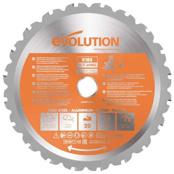 Zaagblad  Evolution 185mm multipurpose metaal/alu/hout, Verzenden, Nieuw
