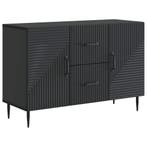vidaXL Dressoir met lade Zwart 89 x 34,5 x 60 cm Bewerkt, Verzenden, Nieuw, Overige houtsoorten, Minder dan 50 cm