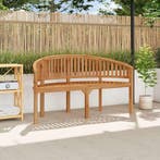 vidaXL Bananenbank 151 cm massief teakhout, Verzenden, Nieuw, Hout