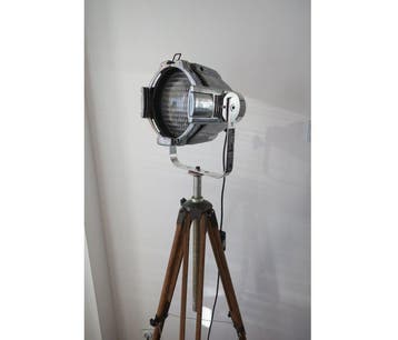 Theater Lamp - Staande lamp - Aluminium, Staal, Hout