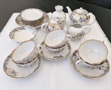 Lomonosov Imperial Porcelain Factory - Koffieservies voor 6